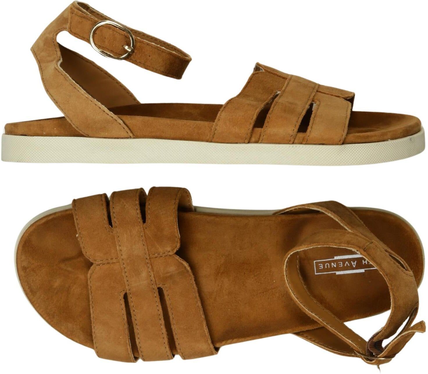 5th Avenue Damen Sandalen, Braun, Gr. EU 39, Leder - Second Hand