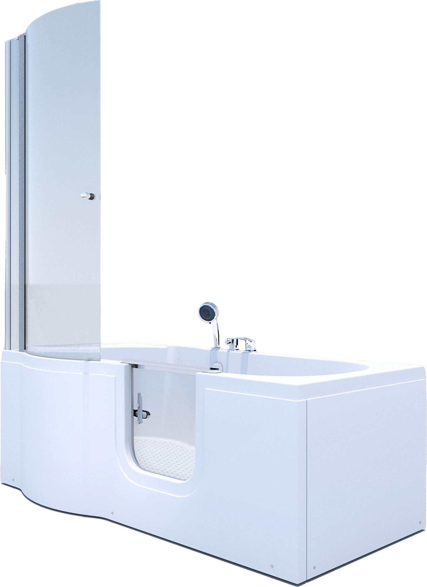 Seniorendusche und Badewanne mit Tür S12D-EH-R Dusche 85x170cm