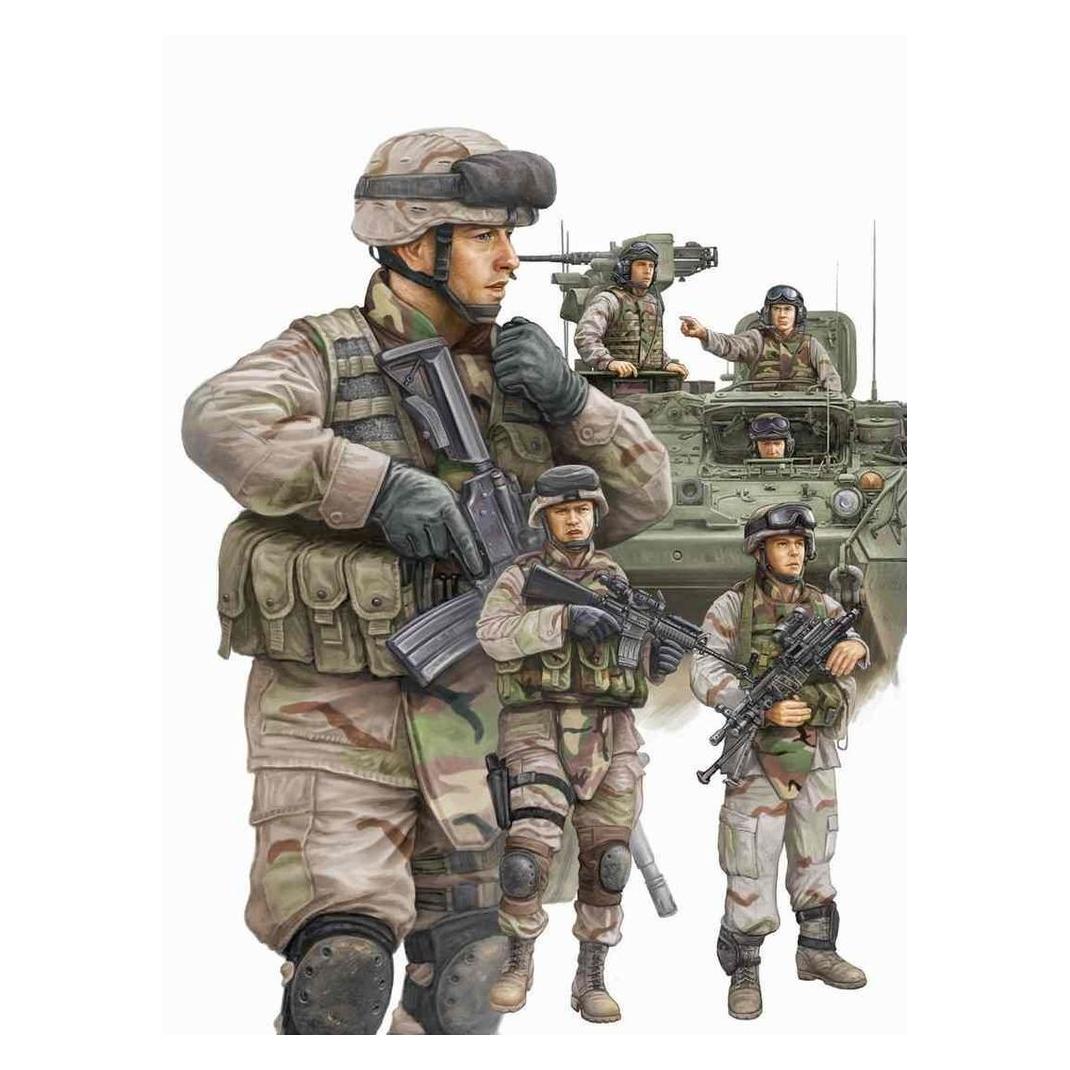 Trumpeter Modern U.S. Army Armor Crewman & Infantry (00424)