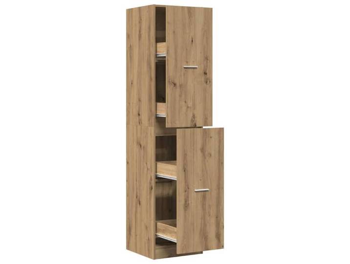 Moderne Armoire d'apothicaire BURKE Buffet haut chêne artisanal bois d'ingénierie 40x41x174.5 cm AA1116