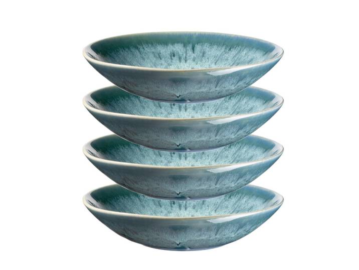Mäser Suppentellerset Carellia, Blau, Keramik, 4-teilig, rund, 5 cm, Made in Europe, Essen & Trinken, Geschirr, Teller, Suppenteller
