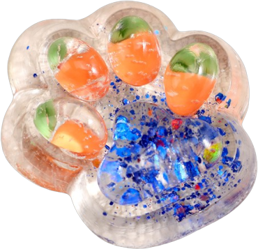 JoyToys Cat Paw Squishy Stress Relief Toy Handmade Slow Rebound Fidget Squeeze For Kids & Adults orange