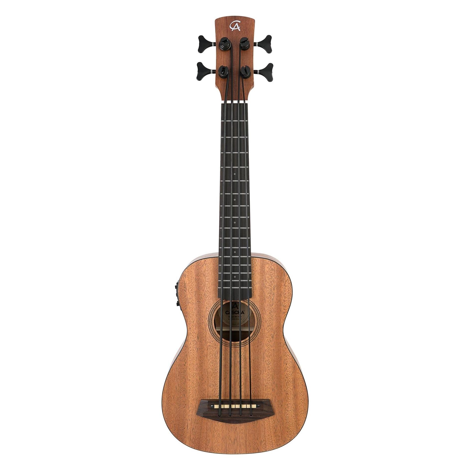 Cascha HH 2175 Naturfarbene Bass-Ukulele (Bass) (HH-2175)