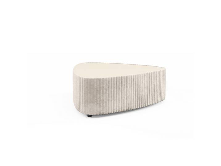 COUCHTISCH LINEO 89 cm Wohnzimmertisch gepolstert Ecru
