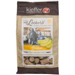 Kieffer Leckerli Banane - natürlicher Leckerbissen für Pferde - 1 kg