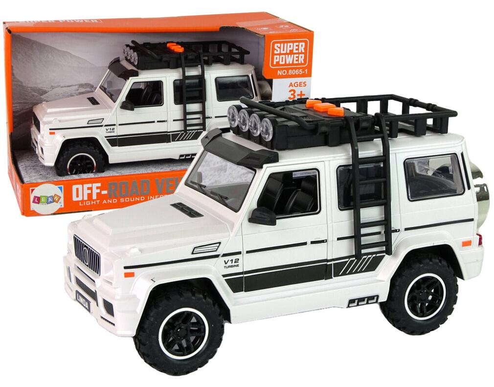 Lean Toys Terreinwagen op accu wit