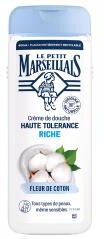 Le Petit Marseillais Crème de Douche Fleur de Coton Haute Tolérance Riche 400 ml - Flacon 400 ml