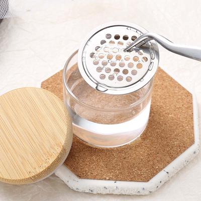 PRiME Crystal Nail Brush Cleaner Cup With Stainless Steel Mesh Filter For Nail Art Tools Crystal Nail Brush Cleaner Cup With Stainless Steel Mesh Filter For Nail Art Tools
