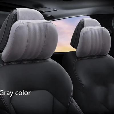 Inspired Finds Suede Memory Foam Car Headrest Pillow & Neck Support Cushion gray