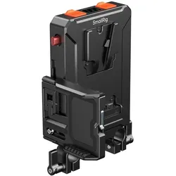 SmallRig 5881 Intelligent Power Management V-Mount Battery Adapter Plate with 15mm Dual Rod Clamp 5881, Video Zubehör, Schwarz