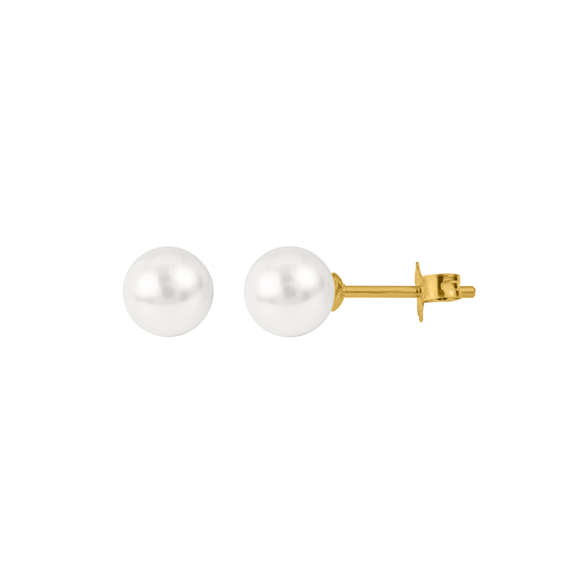 Jacques Lemans Ohrstecker Sterlingsilber vergoldet mit Perle