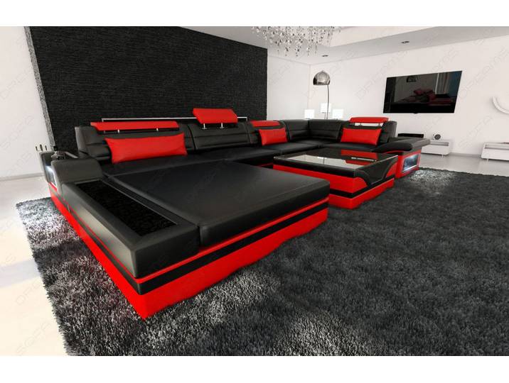 Sofa Mezzo U-Form in Leder