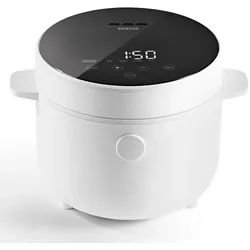 N8WERK Reiskocher 2l - 5 Programme - Touch-Display - ohne Anhaften & Überkochen - automatische Warmhaltefunktion & Überhitzungsschutz - inkl. Dampfgar