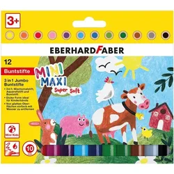 EBERHARD FABER Buntstifte »Jumbo MiniMaxi 3in1« 12 Stück braun