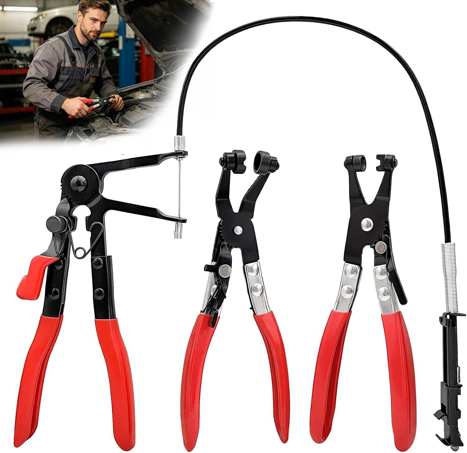 Set van 3 Slangklem tangen voor de autowerkplaats