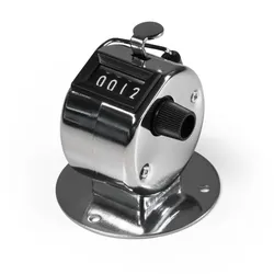 Mechanischer Handzähler, Metallgehäuse mit Montagefuß, 0-9999