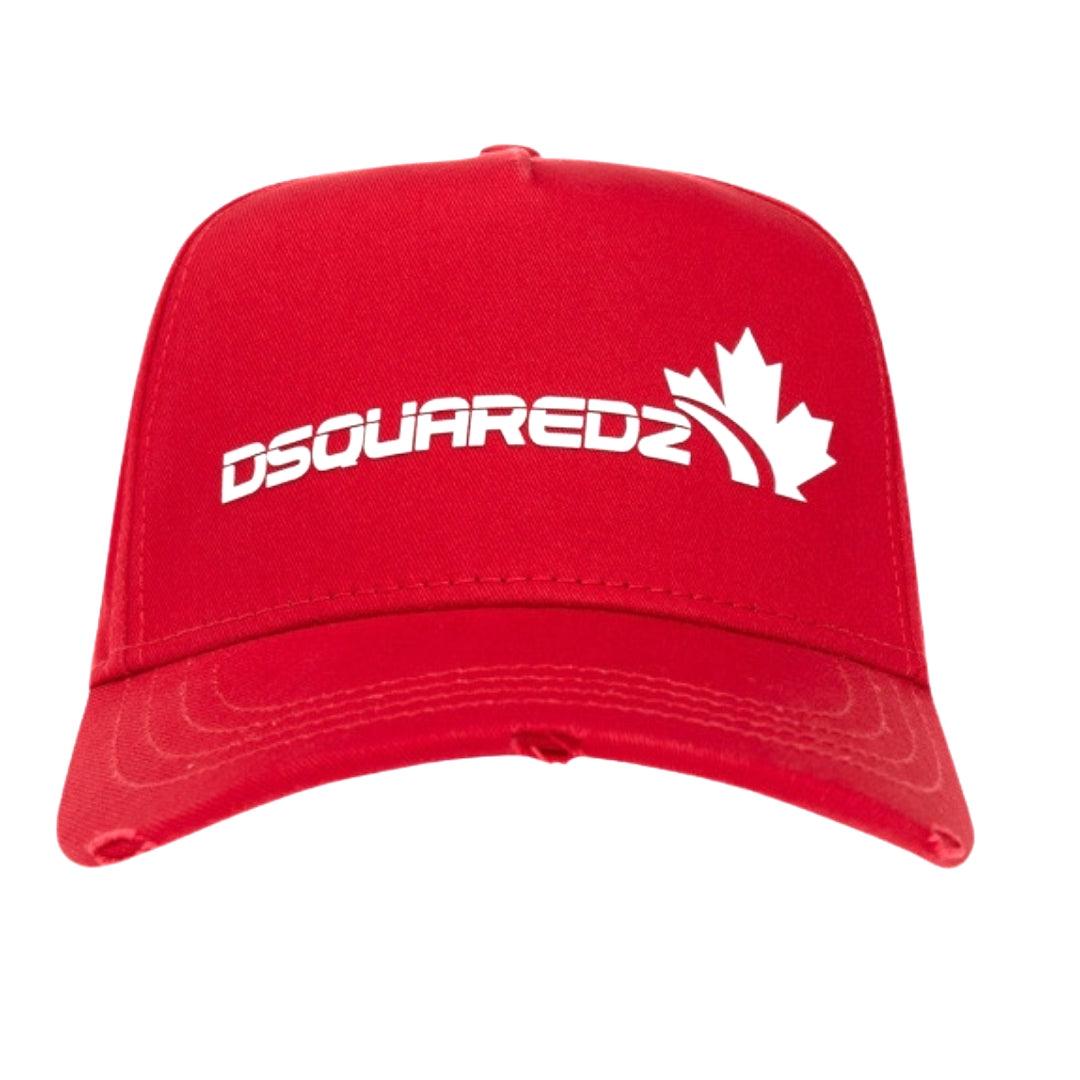 Dsquared2 Wit Logo Familie Rode Hoed