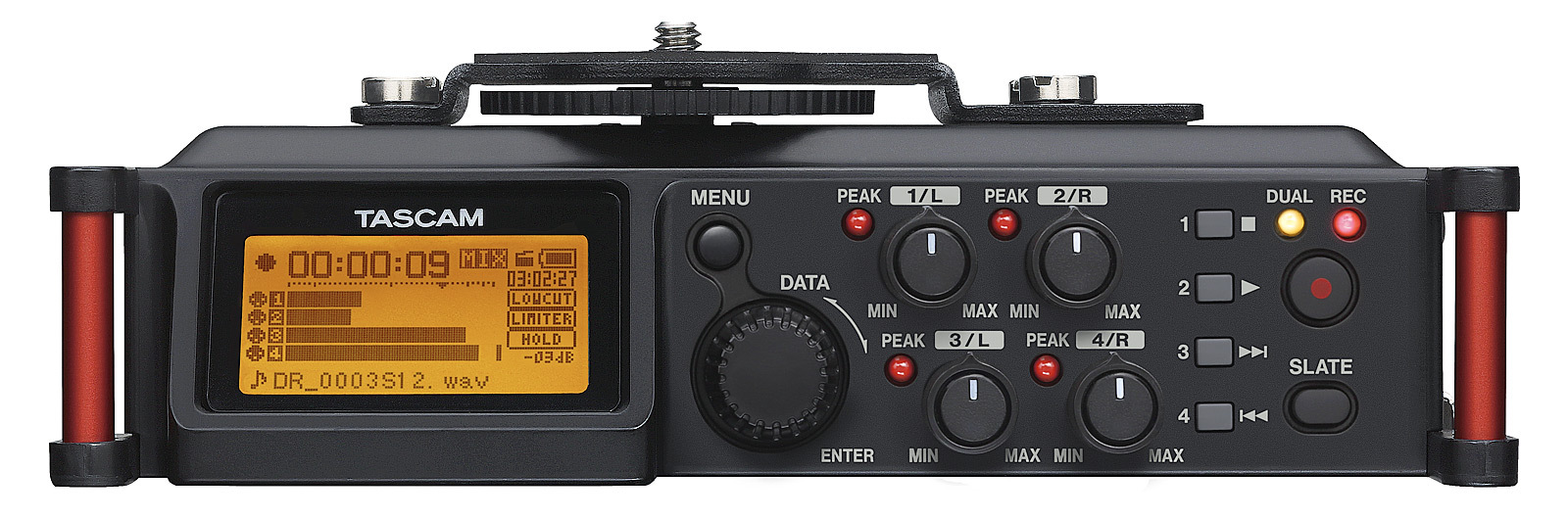 Tascam DR-70D, 2000 Ohm, 20 dBV, 92 dB, 16 Bit, 20 - 20000 Hz, 2000 Ohm