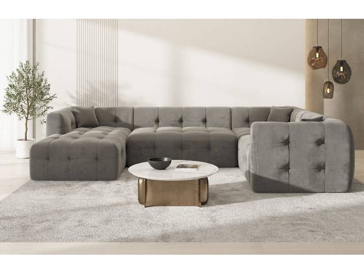 Couchlandschaft Sevilla U-Form in Stoff