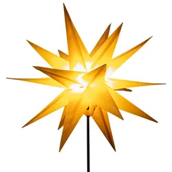 I-GLOW 3D-LED-Leuchtstern mit Erdspieß - Gelb
