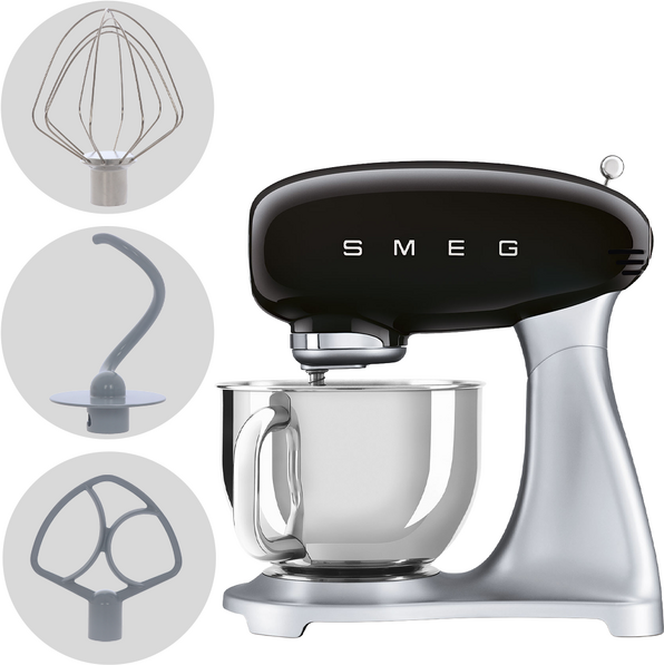 SMEG SMF04BLEU Nero - Impastatrice Planetaria - Vasca in Inox da 4,8 litri