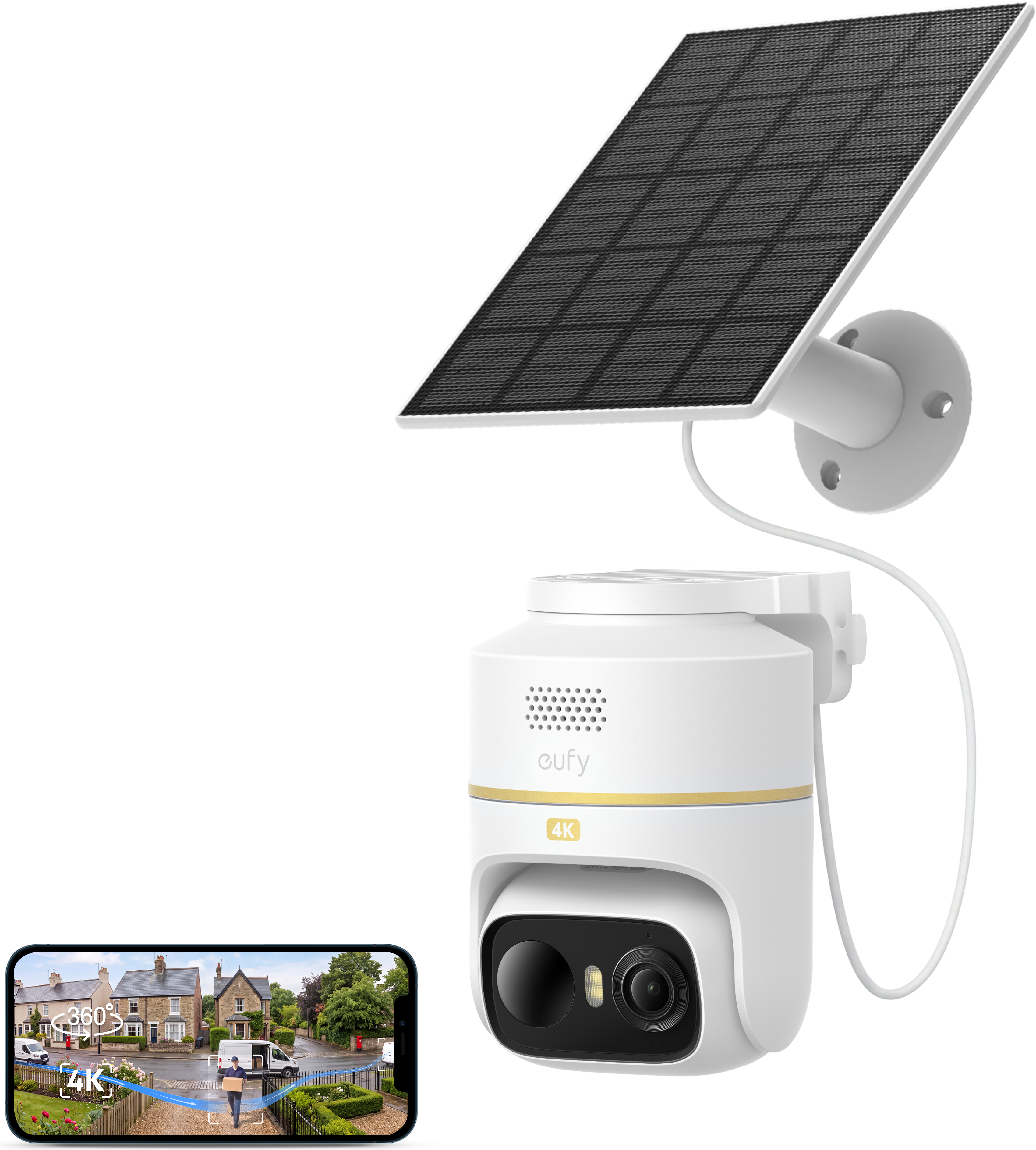 eufyCam C37 4K Smart Security Camera CCTV with Solar Panel