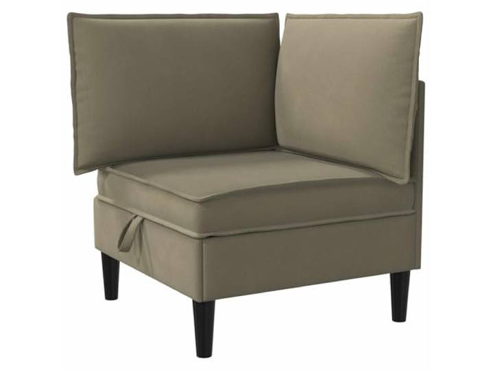 IBUQDDV Ecksofa mit Stauraum Khaki Samt Rechteckige Form, weicher Samtbezug, herausnehmbare Schaumkissen, versteckte Fächer, schlanke Füße