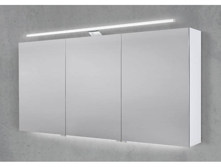 Spiegelschrank 150 cm mit LED Beleuchtung, Doppelspiegeltüren