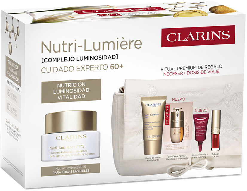 Clarins Creme de dia Nutri Lumière para todos os tipos de pele, conjunto de 5 peças
