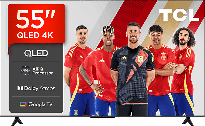 TV QLED 55" - TCL 55T69C, UHD 4K, Procesador AiPQ, Smart TV, DVB-T2, Negro