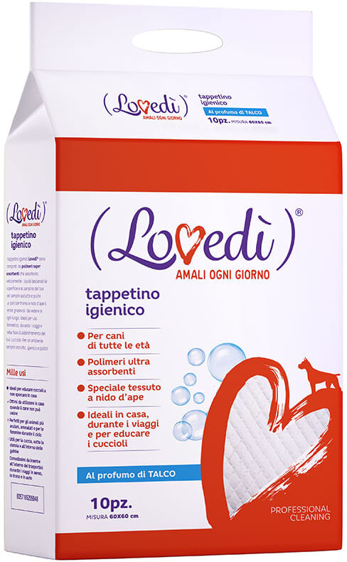 LOVEDI Tappetini Igienici Profumati al Talco CM.60X60