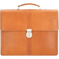 Leonhard Heyden Bergamo Aktentasche Leder 40 cm Laptopfach (17"), Notebooktasche, Braun
