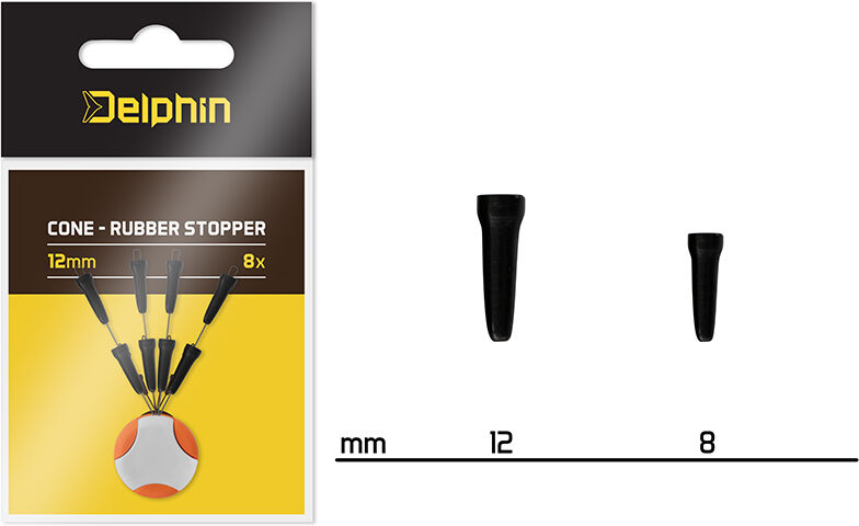 Delphin Cone - Rubber stopper 8mm Gold, Black, Gray, Beige 8mm