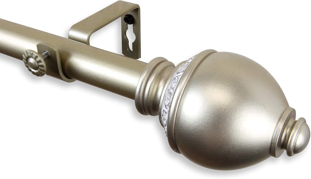 Gordijnroede Enkel Licht Goud - Verstelbare Lengte 28-48 Inch