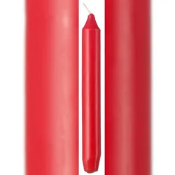 METRO Professional Tafelkerzen, Paraffin, 2.15 x 18 cm, ca. 6 Std., rot, 100 Stück
