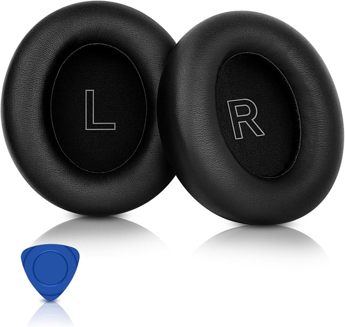Vervangingsoorkussens voor Anker Soundcore Life Q30 Q35 en Bose QC Ultra, Geheugenschuim met Eiwitleer, Zwart