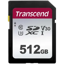 Transcend 300S - Flash-Speicherkarte - 512 GB - Video Class V30 / UHS-I U3 / Cla...