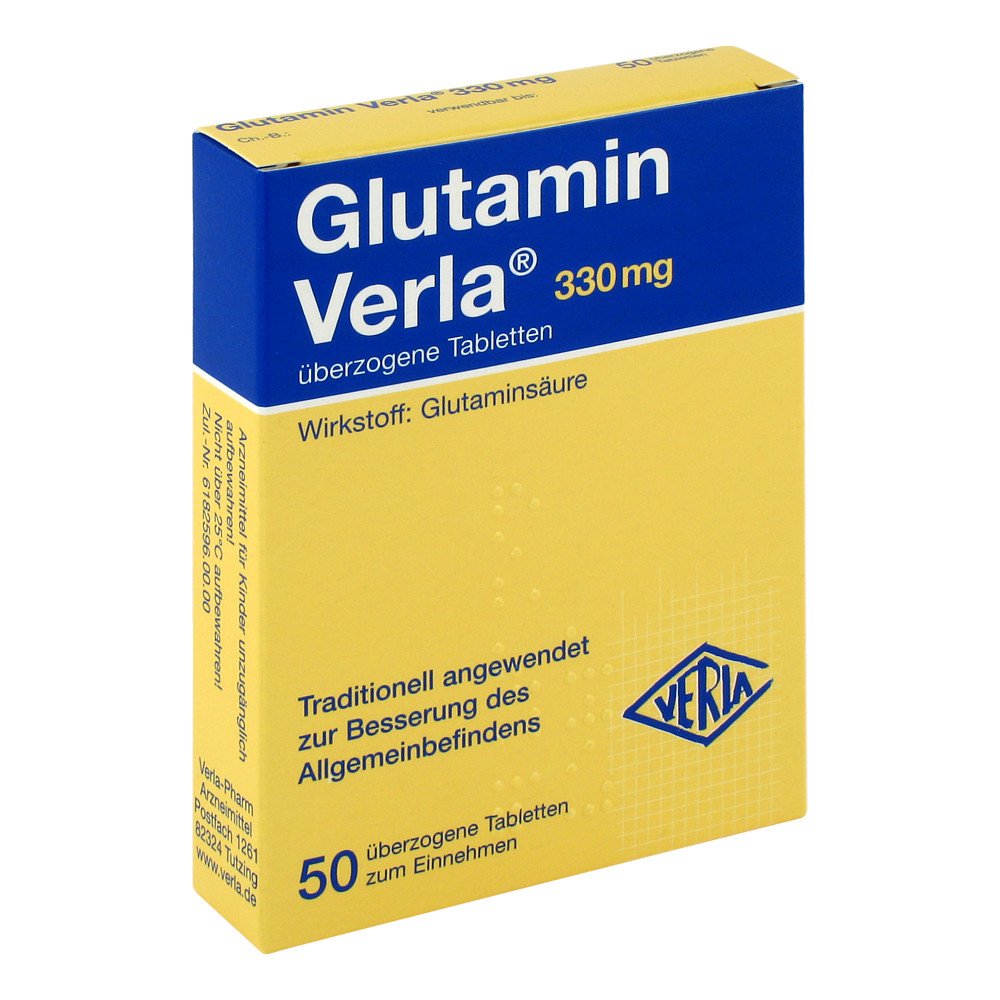 Verla-Pharm Arzneimittel GmbH & Co. KG Glutamin Verla überzogene Tabletten 01919544
