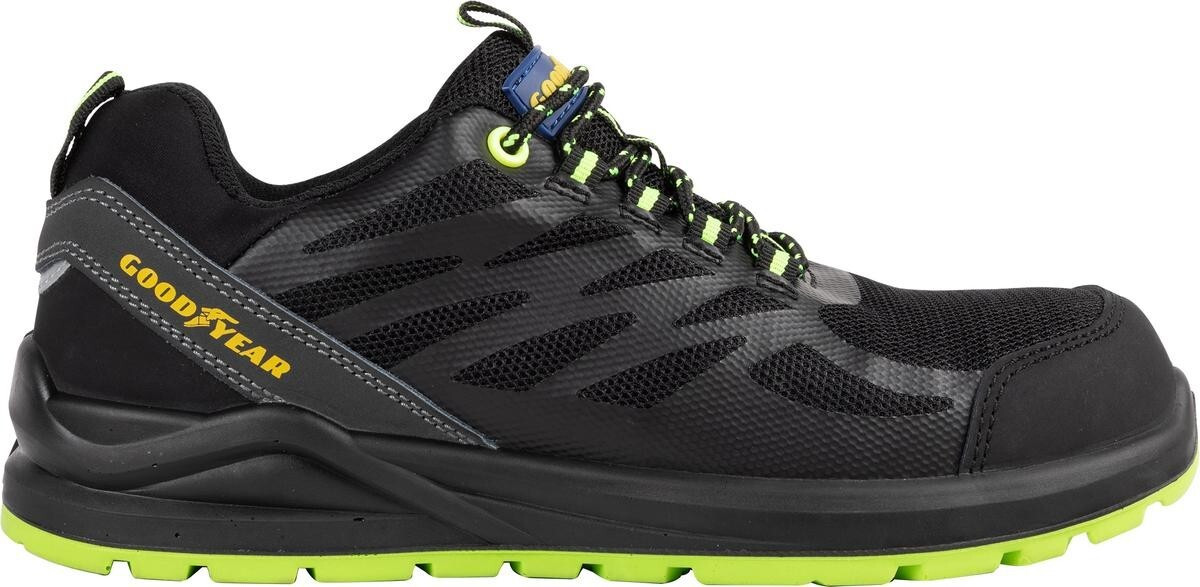 Goodyear SP1 veiligheidsschoenen zwart en groen textiel maat 37