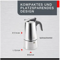 GEFU Emilio, Espressokocher, Silber