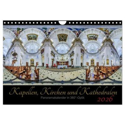 Kapellen, Kirchen und Kathedralen 2026 (Wandkalender 2026 DIN A4 quer), CALVENDO Monatskalender
