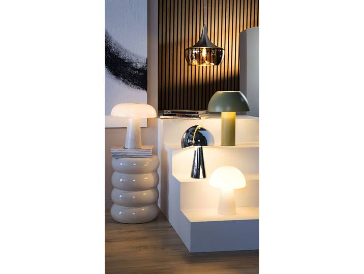 Tischleuchte Align Ø 22cm Silber/Silber Stahl, eloxiert Polyester PVC E27