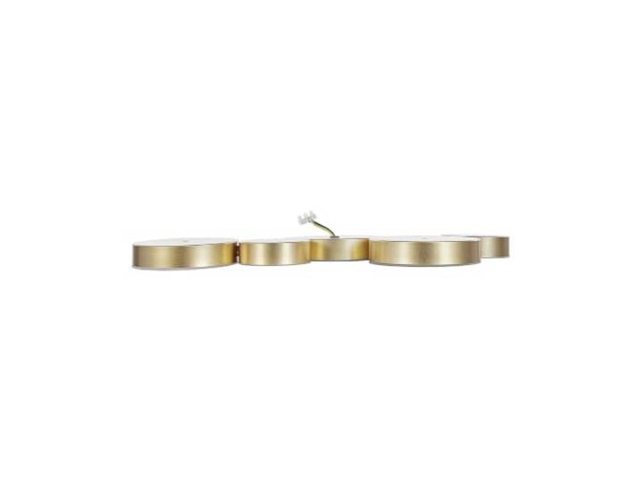 Beliani Deckenleuchte LED gold Eisen 5 Schirme für Wohnzimmer Luga