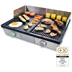 Solis Deli Grill (Typ 7951) Tischgrill mit abnehmbaren Grillplatten + 2  Heizsystemen