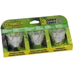 Kerzen, Zitronella Kerze 3 Eimer 6,5cm