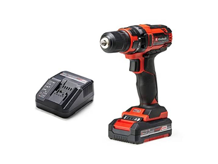 Einhell Perceuse Visseuse sans fil TC-CD 18/35 Li (1x1\, 5 Ah) Power X-Change (Li-ion\, 18 V\, Couple 35 Nm) Livré avec Batterie 1\,5Ah et Chargeur