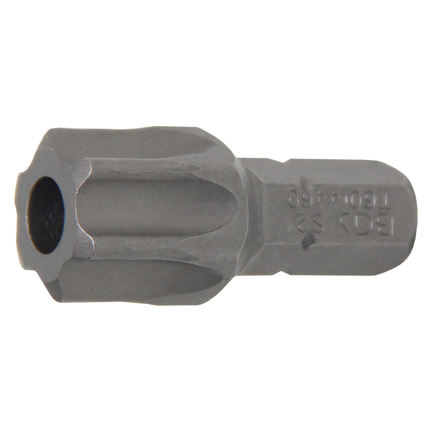 BGS Bit Länge 30 mm Antrieb Aussensechskant 8 mm (5/16") T-Profil (für Torx) mit Bohrung T60 (4460)