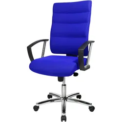 Bürostuhl Unni Med Deluxe blau, Gestell chrom