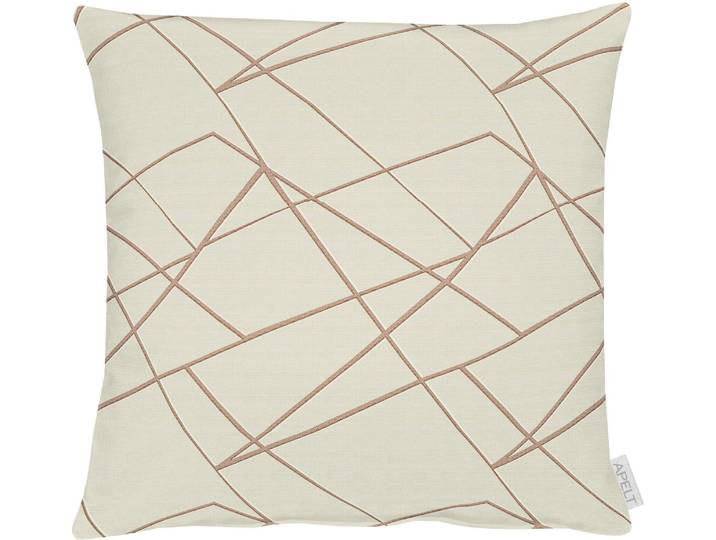 Dekokissen APELT Vio Gr. 1, beige (natur, beige, gemustert), B:46cm H:5cm L:46cm, Leinen, Polyester, Dekokissen_Sitzkissen_Kissenhüllen, Dekokissen, Kissenhülle ohne Füllung, 1 Stück