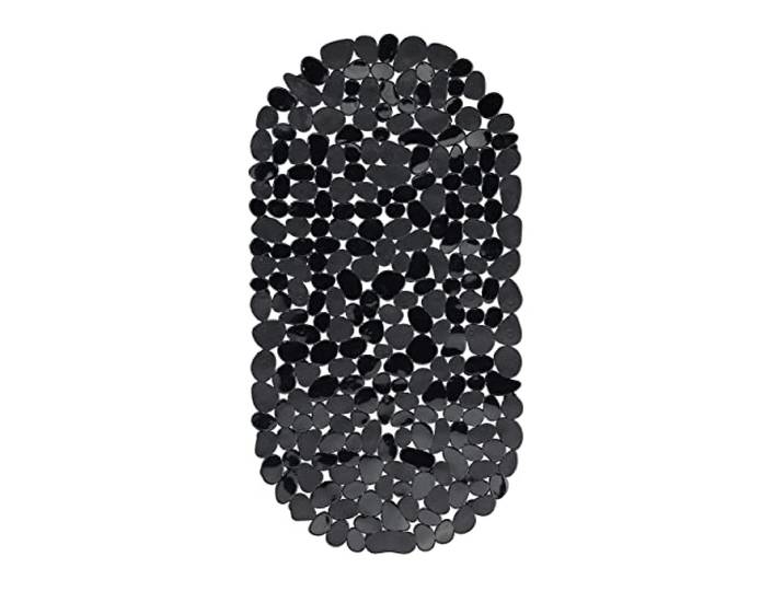 Relaxdays Tapis de Bain pour Baignoire Aspect Pierre\, Tapis de Bain antidérapant\, avec ventouses\, Lavable\, LxP: 36 x 68 cm\, Noir